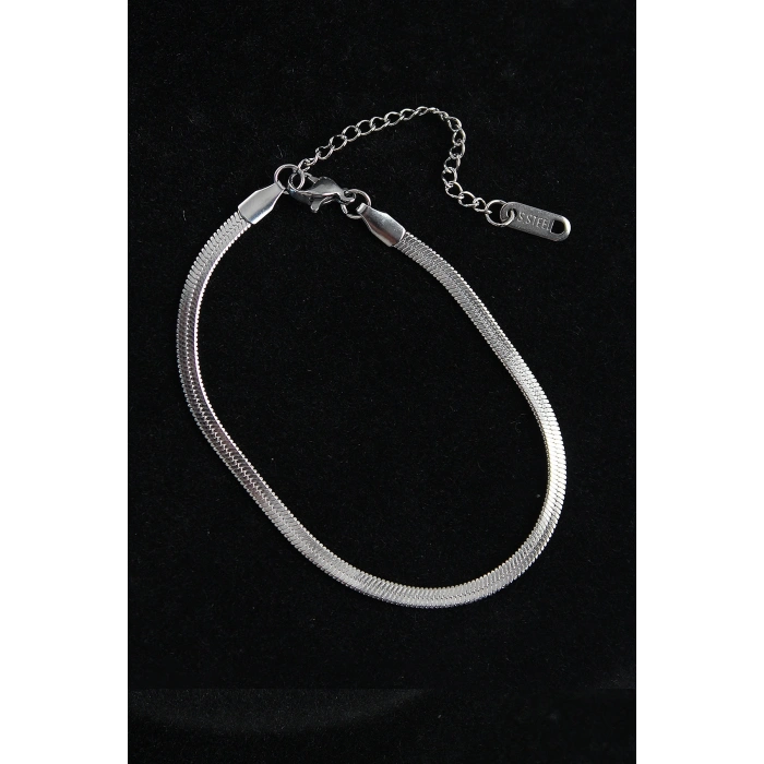 316L Çelik İtalyan Model Gümüş Renk Erkek Bileklik