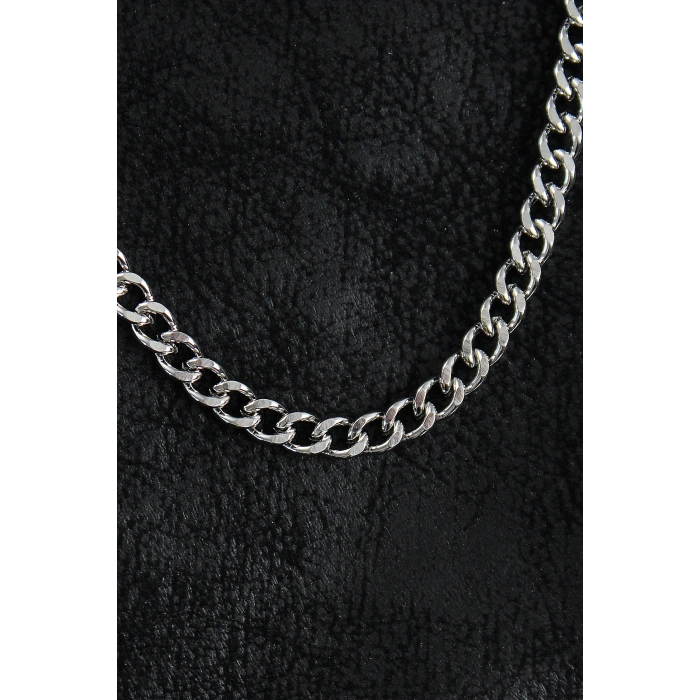 316L Çelik Klasik Zincir Model Gümüş Renk Erkek Kolye