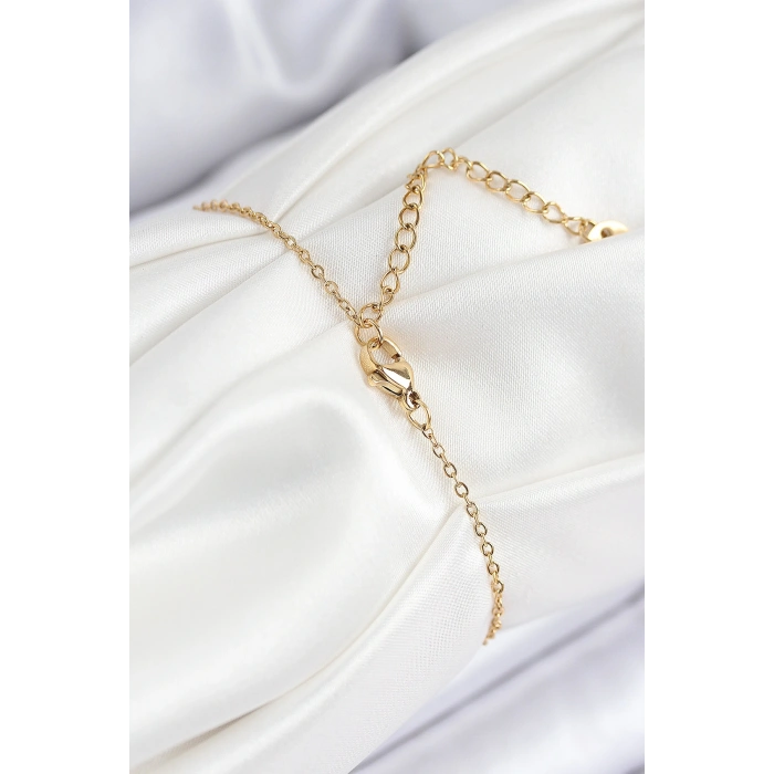 316L Çelik Nazar Boncuğu Model Gold Renk Kadın Bileklik