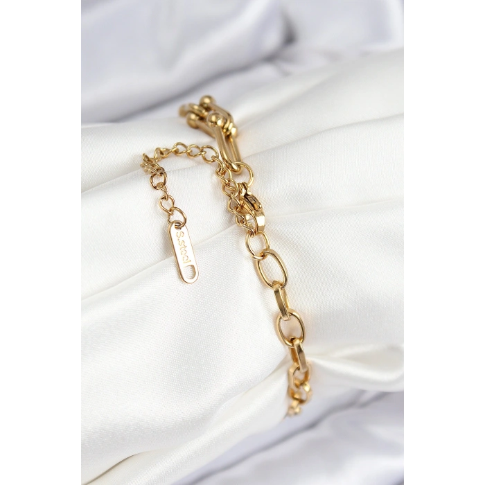 316L Çelik Tifany Ağaç Model Gold Renk Kadın Bileklik