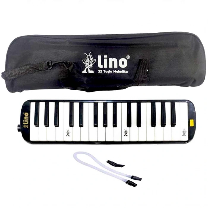 32 Tuşlu Bez Çantalı Melodika Siyah