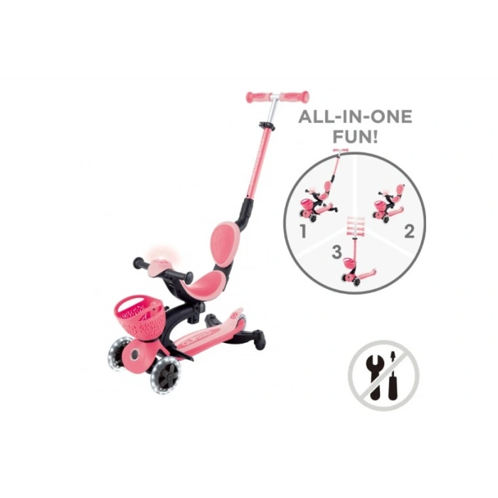 360 Scooter (Işıklı) Koyu Pastel Pembe