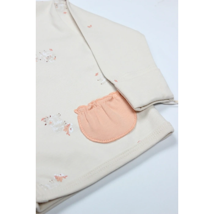 3Lü Zıbın Takım Fluffy And Lovely 13106 Bej