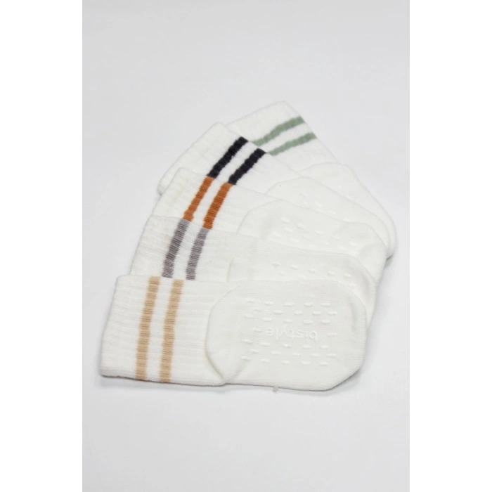 5Li Penye Kaymaz Çember Soket Çorap 10122 Ekru