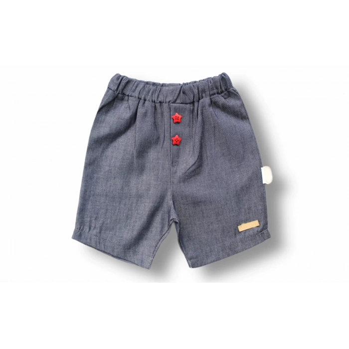 6-9 9-12 12-18 Ay Vip Yaka Şapkalı Kısa Kollu Sweat 3Lü Erkek Bebek Takımı Gri