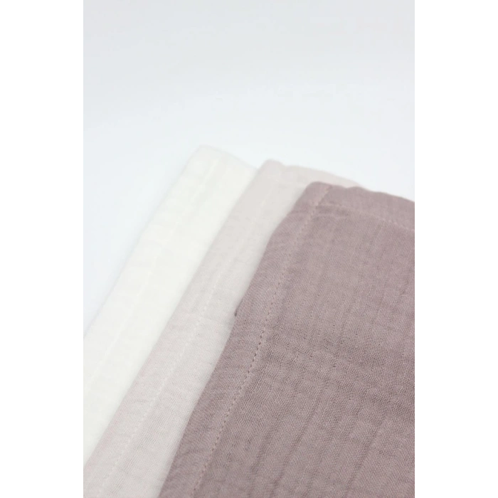 6lı Müslin Mendil 20x20 cm 90106 Taş Ekru Antrasit