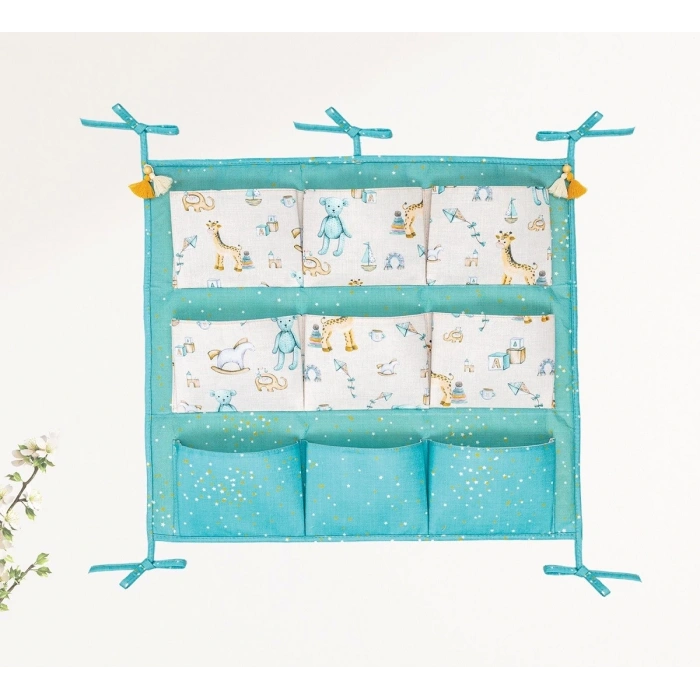 9 Cepli Bağlamalı Beşik Kenarı Düzenleyici (Yeşil)