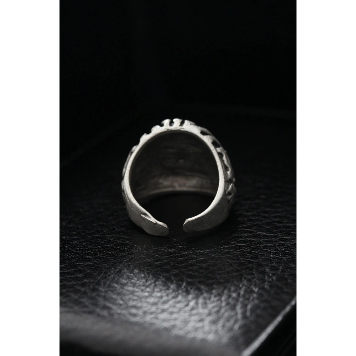 Ayarlanabilir Desenli Kurukafa Model Erkek Yüzük