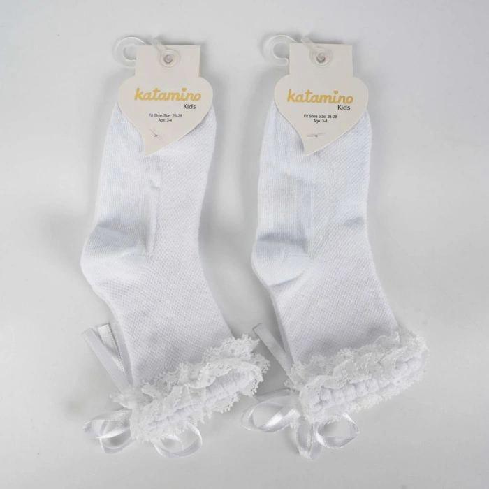  Ayçıl Aks. Kız Soket Çorap K22230 Beyaz