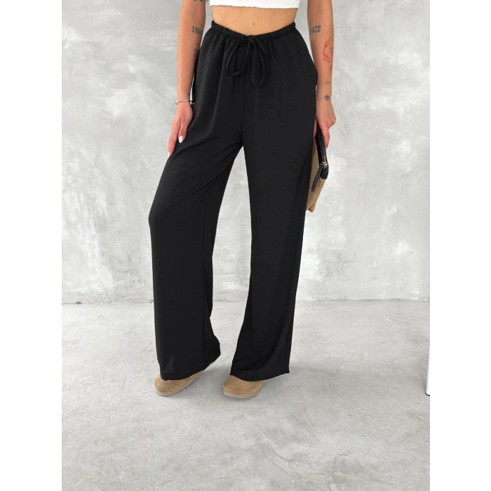 Ayrobin Oversize Kadın Pantalon - Siyah