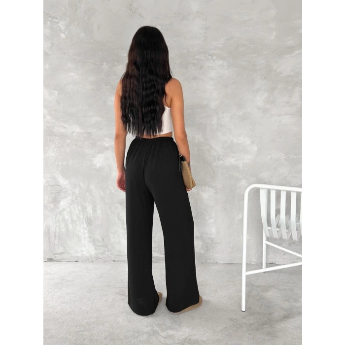 Ayrobin Oversize Kadın Pantalon - Siyah