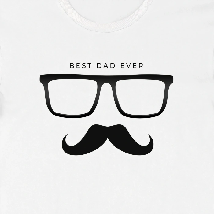 BABALAR GÜNÜ BASKILI T-SHİRT - BEYAZ