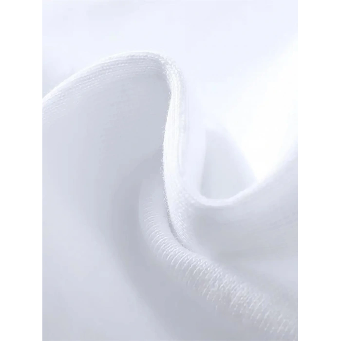 Baskı Erkek Oversive Tişört, Grafik Tişört Erkek Yazlık Outdoor Kıyafetleri, Sporda ve Günlük Giyime Uygun - Beyaz