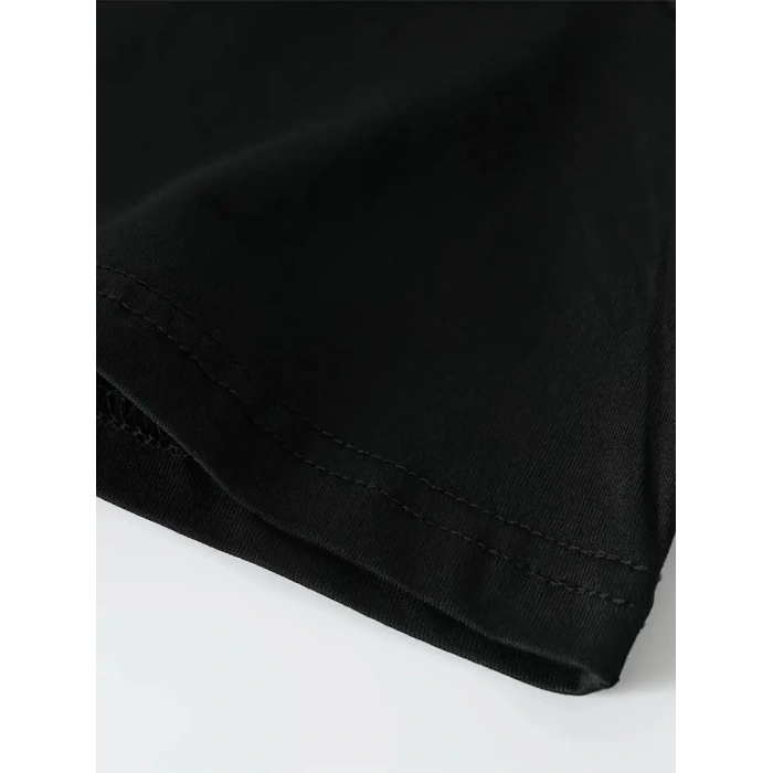 Baskı Oh Erkek Oversive Tişört, Grafik Tişört Erkek Yazlık Outdoor Kıyafetleri, Sporda ve Günlük Giyime Uygun - Siyah