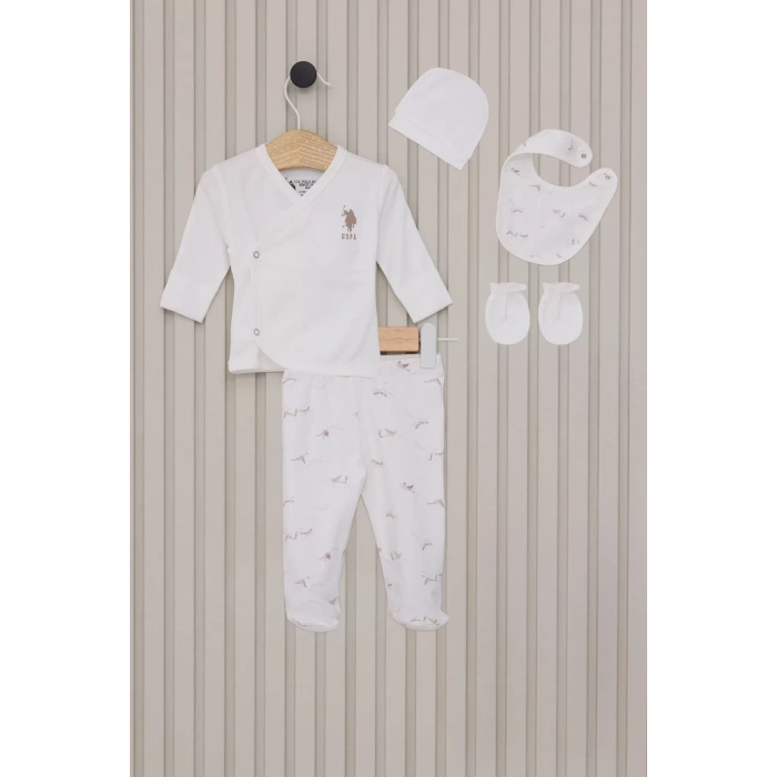 Bebek 5Li Hatane Çıkış Seti Usb2017 Krem