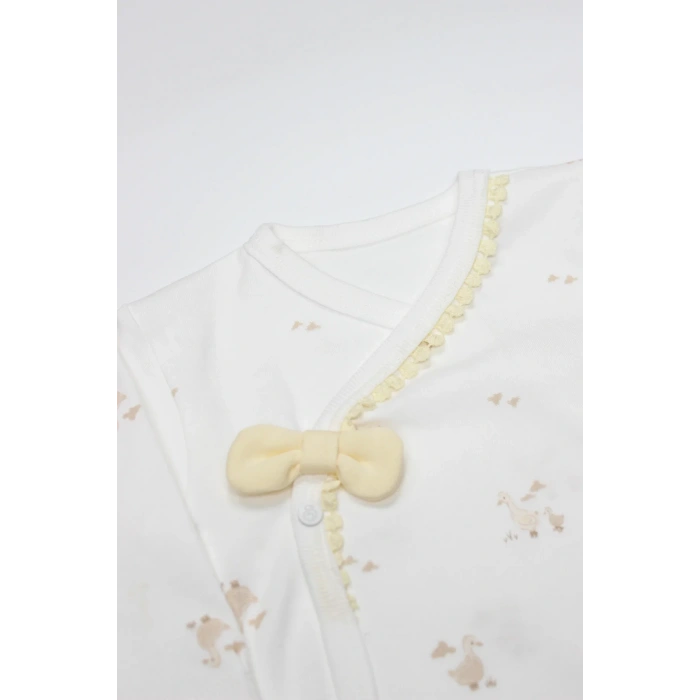 Bistyle 3Lü Zıbın Takım Welcome Duck 13104 Sarı-Ekru