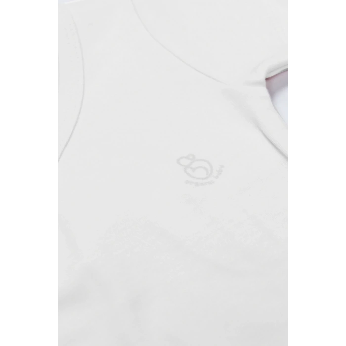 Bistyle Organik Natural Basic Style Kruvaze Uzun Kol Body Bs17102 Beyaz