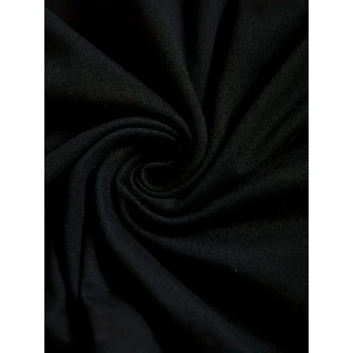 BÜYÜK BOY AYICIK BASKILI BİSİKLET YAKA T-SHİRT, İLKBAHAR & YAZ İÇİN RAHAT KISA KOLLU T-SHİRT, KADIN GİYİM - SİYAH