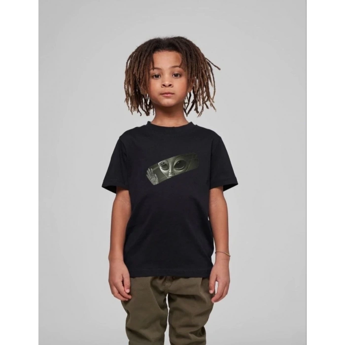 ÇOCUK UNİSEX BASKILI T-SHİRT - SİYAH