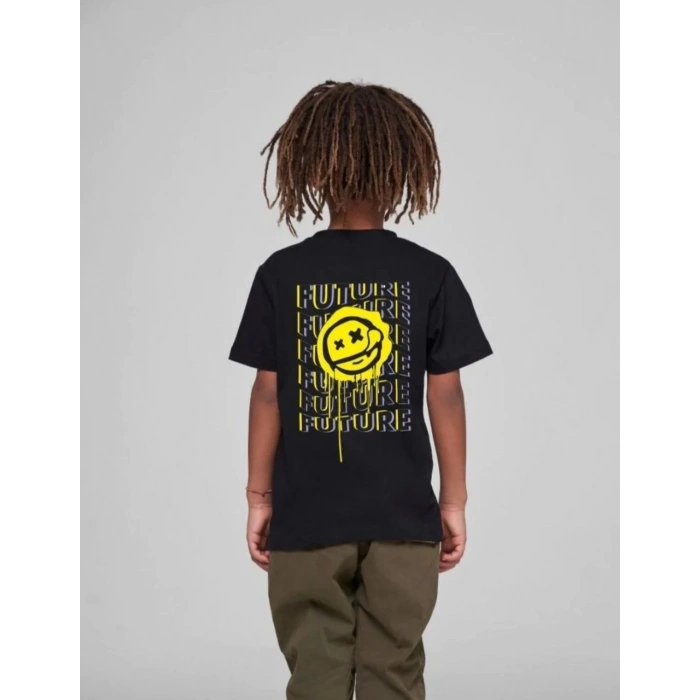 ÇOCUK UNİSEX BASKILI T-SHİRT - SİYAH