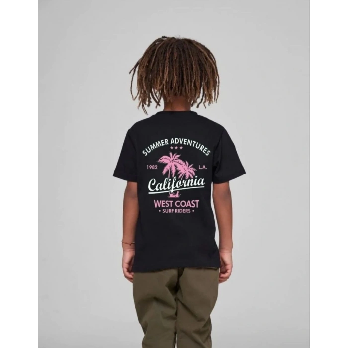 ÇOCUK UNİSEX BASKILI T-SHİRT - SİYAH