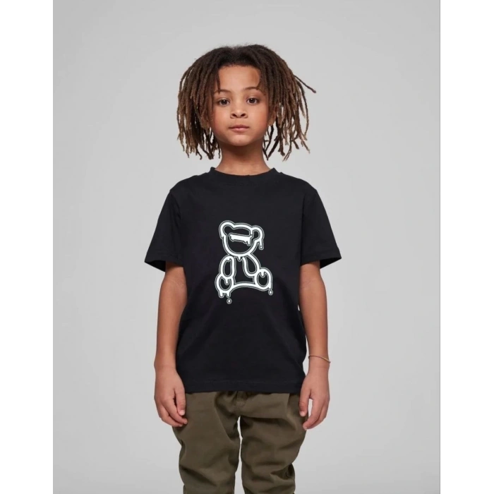 ÇOCUK UNİSEX BASKILI T-SHİRT - SİYAH