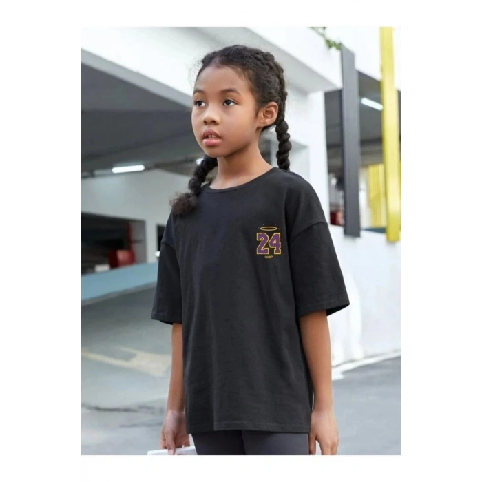 ÇOCUK UNİSEX BASKILI T-SHİRT - SİYAH