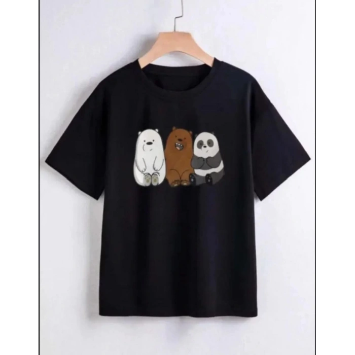 ÇOCUK UNİSEX BASKILI T-SHİRT - SİYAH