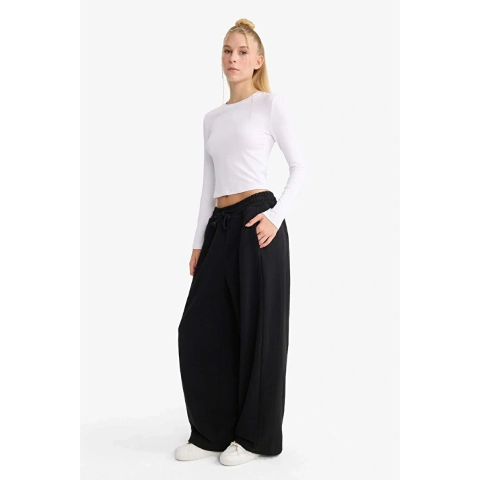 Coool Barrel Fit Beli Bağcıklı Cepli Pantolon