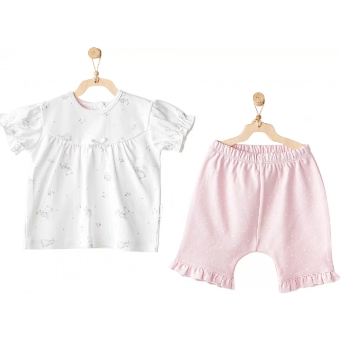 Cuddly Bunny Bear 2Li Bebe Takım Pink