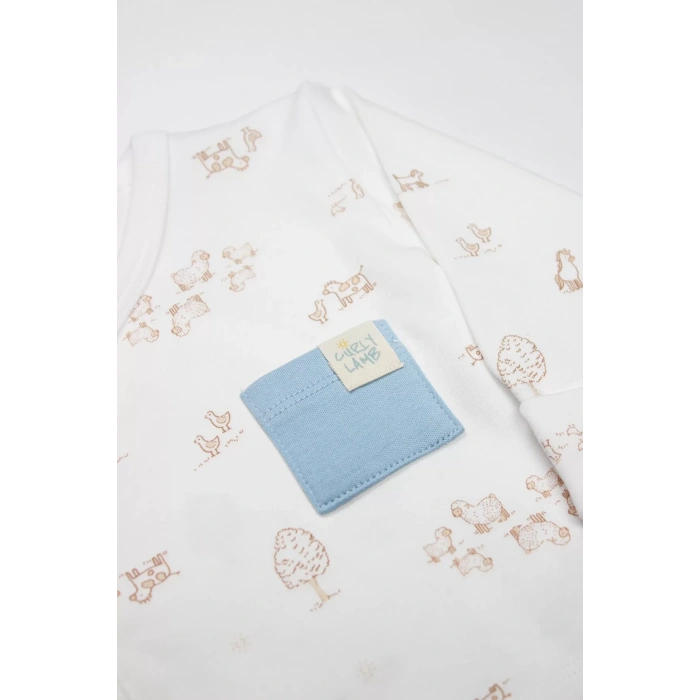 Curly Lamb 3Lü Zıbın Takımı 13107 Bej Ekru