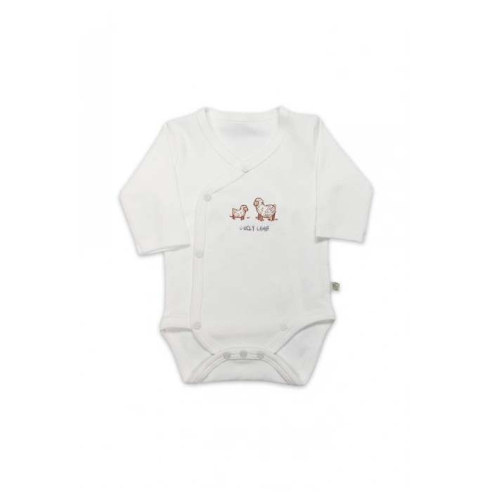 Curly Lamb Uzun Kol Kravuze Body 17111 Bej Mavi Ekru