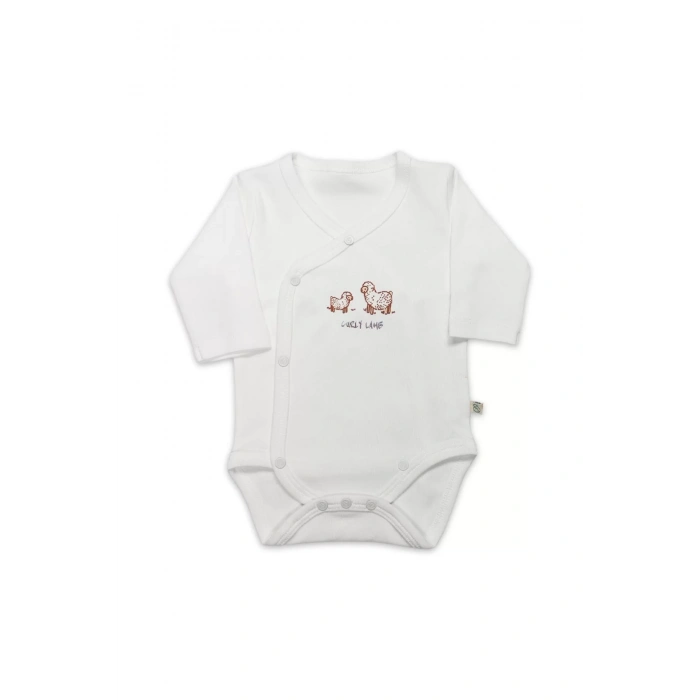 Curly Lamb Uzun Kol Kravuze Body 17111 Bej Mavi Ekru