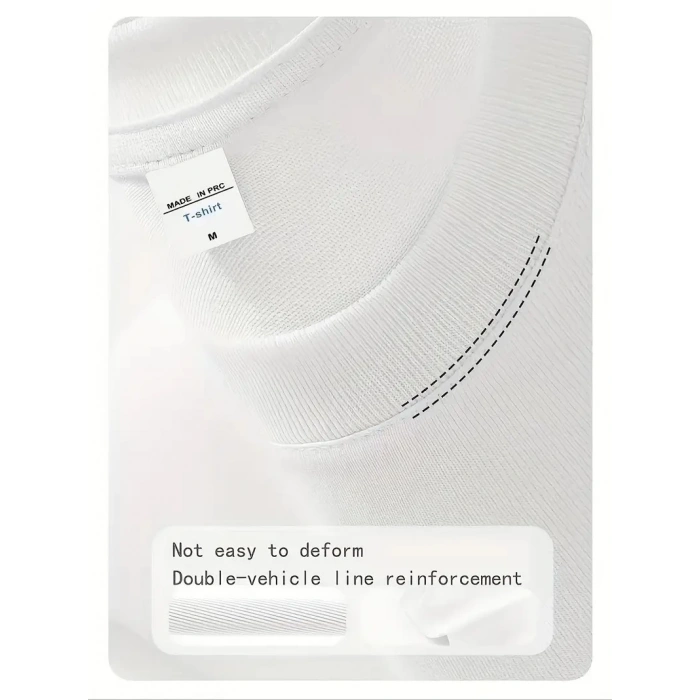 Day One Baskılı Oversize Bisiklet Yaka T-shirt - Beyaz