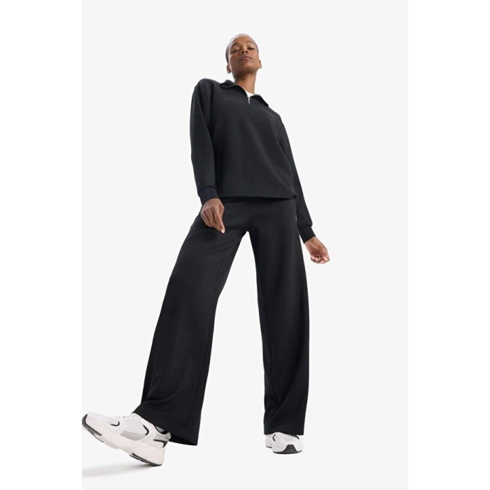 DeFactoFit Wide Leg Geniş Paça Cepli Standart Boy Modal Soft Touch Pantolon