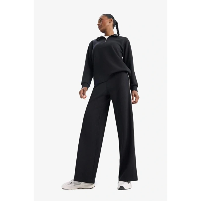 DeFactoFit Wide Leg Geniş Paça Cepli Standart Boy Modal Soft Touch Pantolon