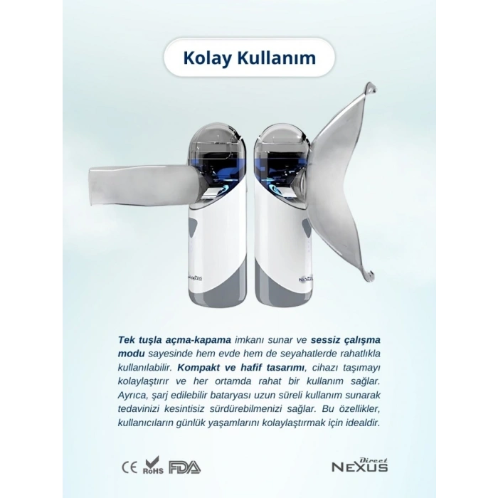 Direct Nexus Taşınabilir Mesh Hava Makinesi Nebulizatör