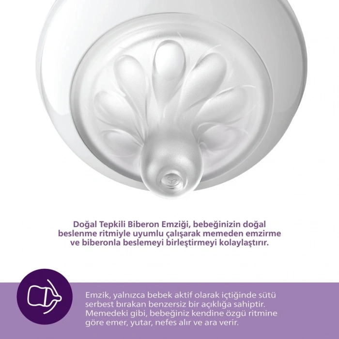 Doğal Tepkili Natural Response 2Li Biberon Emziği No:6 6+ Ay