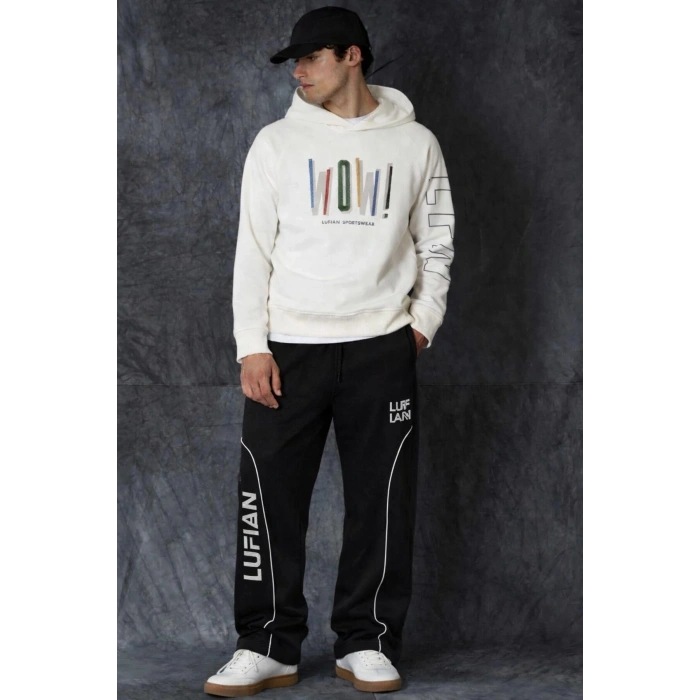 Erkek Baggy Bol Paça Rahat Kalıp Eşofman Altı Siyah