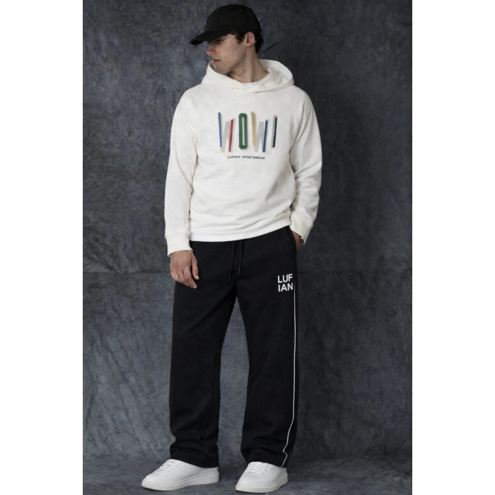 Erkek Baggy Bol Paça Rahat Kalıp Eşofman Altı Siyah