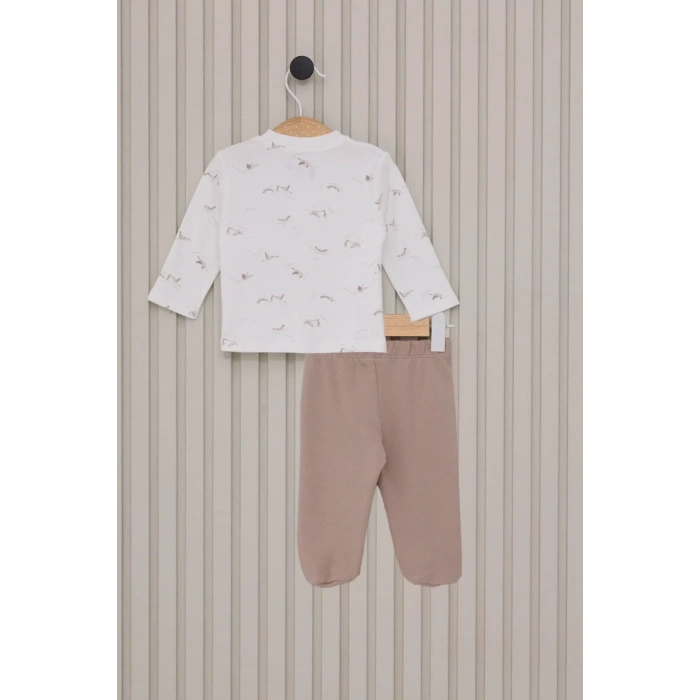 Erkek Bebek Patikli 3Lü Takım Usb2018 Krem