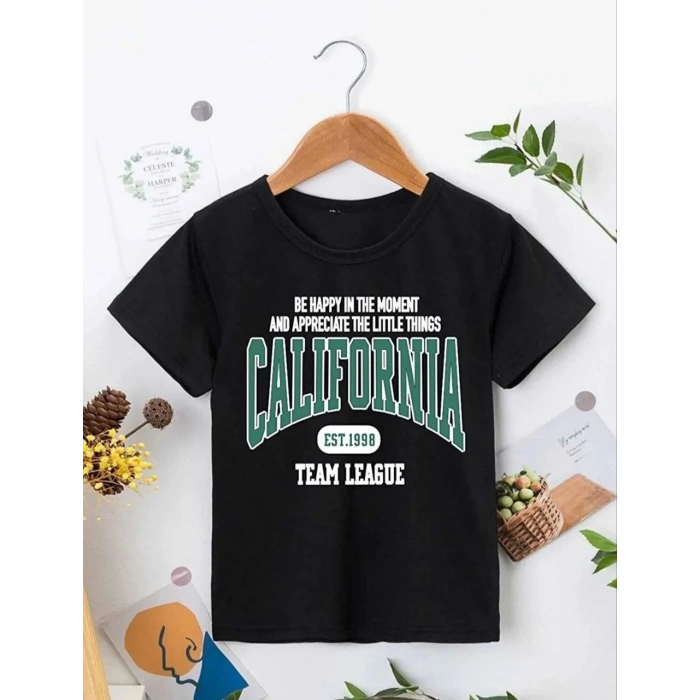 Erkek Çocuk Baskılı T-Shirt - Siyah