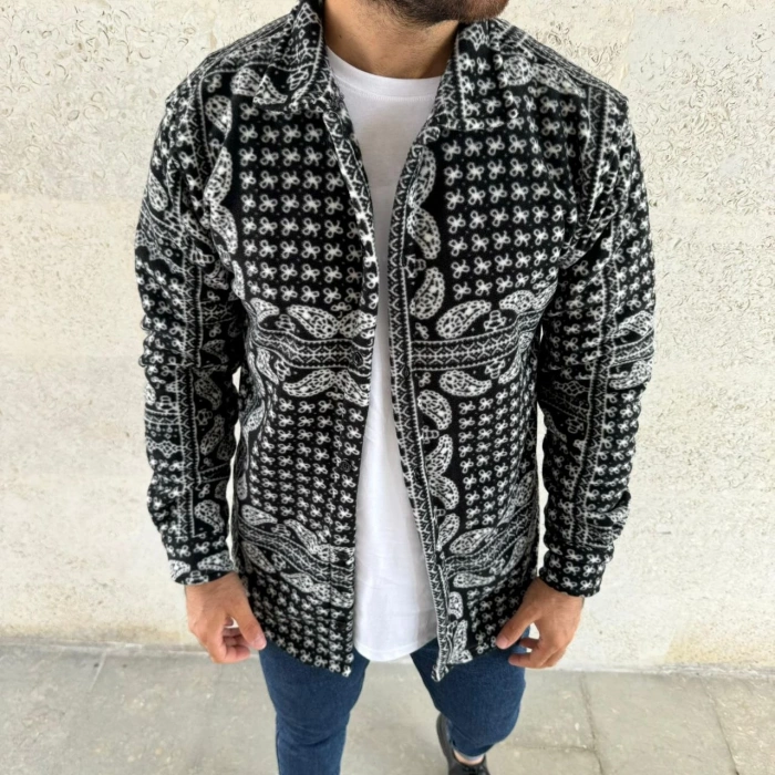 ERKEK POLAR FERMUARLI SWEATSHİRT – KAPÜŞONSUZ, CEPLİ, YUMUŞAK DOKULU, OVERSİZE RAHAT KALIP, KIŞLIK SICAK TUTAN FERMUARLI ÜST - SİYAH