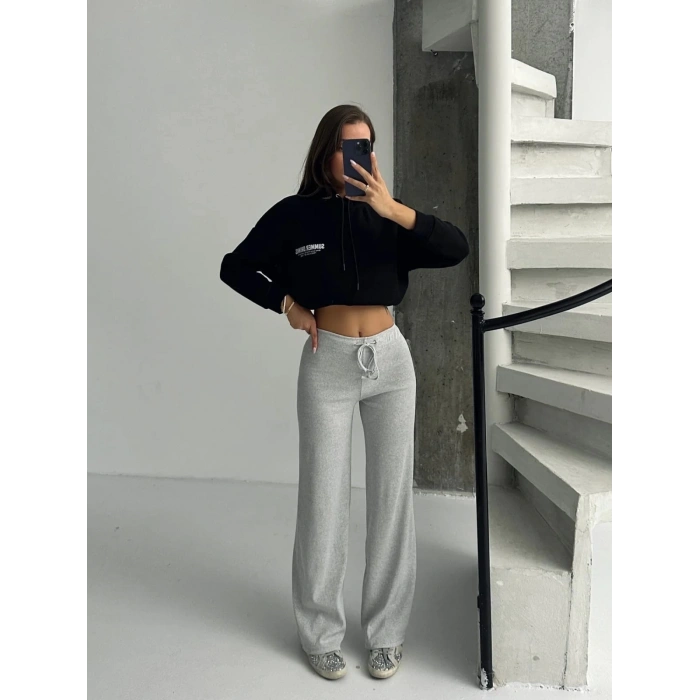 Fit comfort gri salaş pantolon A6011