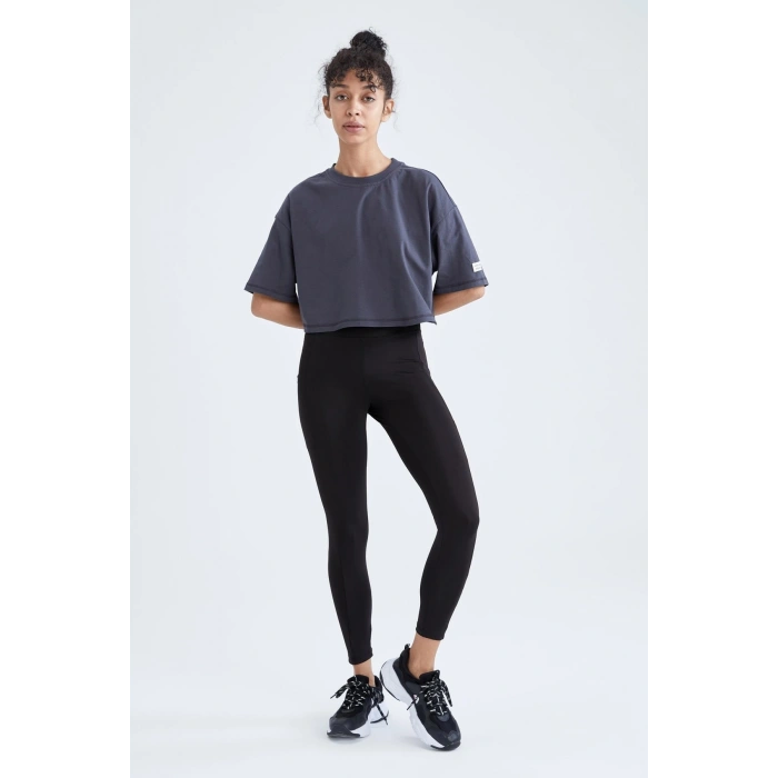 Fit Yüksek Bel Sporcu Tayt