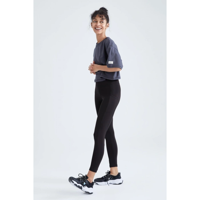 Fit Yüksek Bel Sporcu Tayt