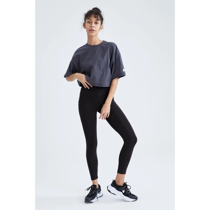 Fit Yüksek Bel Sporcu Tayt