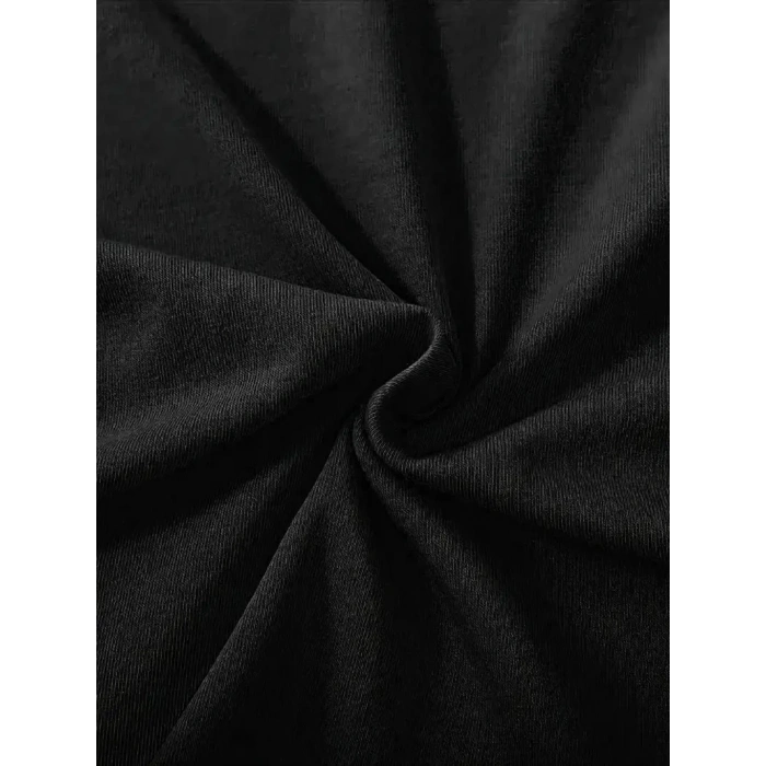 FİYONK ÖN ARKA BASKILI SİYAH OVERSİZE UNİSEX KISA KOL T-SHİRT- SİYAH