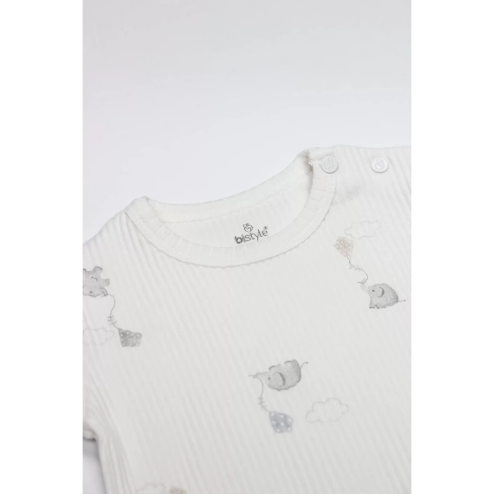 Flying Elephant Yarım Kol 2Li Body 17116 Gri