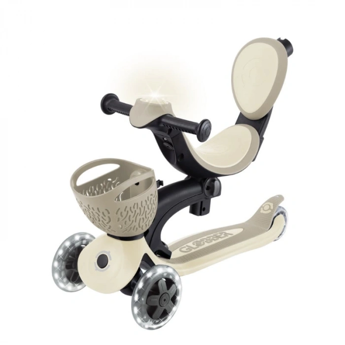 Globber Go Up Baby 360 Işıklı Scooter Koyu Bej